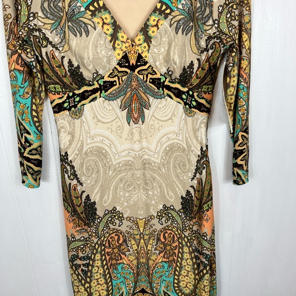 NWT Boston Proper Boho Paisley Midi Dress Sz 4 - Picture 4 of 15